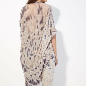 Sand Dollar Tie Dye Jersey Cocoon V-Neck Dress